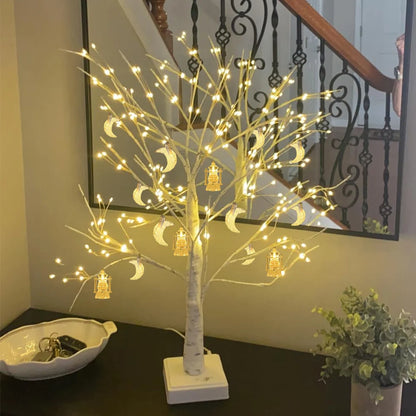 LIGHTED BIRCH TREE
