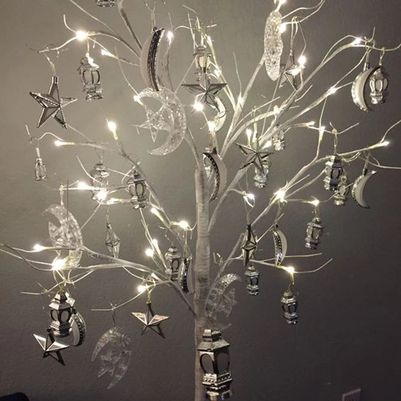LIGHTED BIRCH TREE