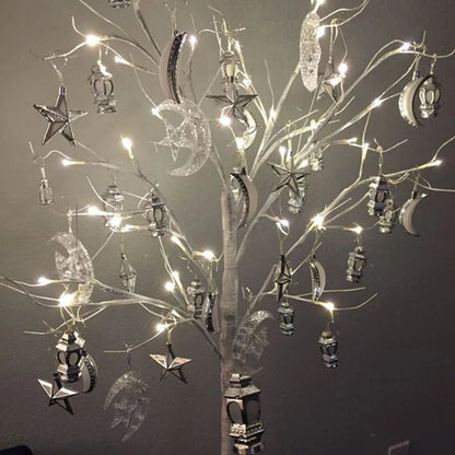 LIGHTED BIRCH TREE